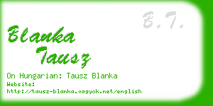 blanka tausz business card
